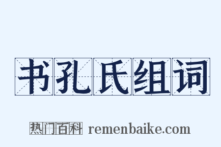 书孔氏组词是什么意思的图片